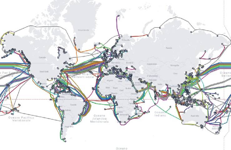 La mappa dei 574 cavi sottomarini sparsi in tutto il mondo