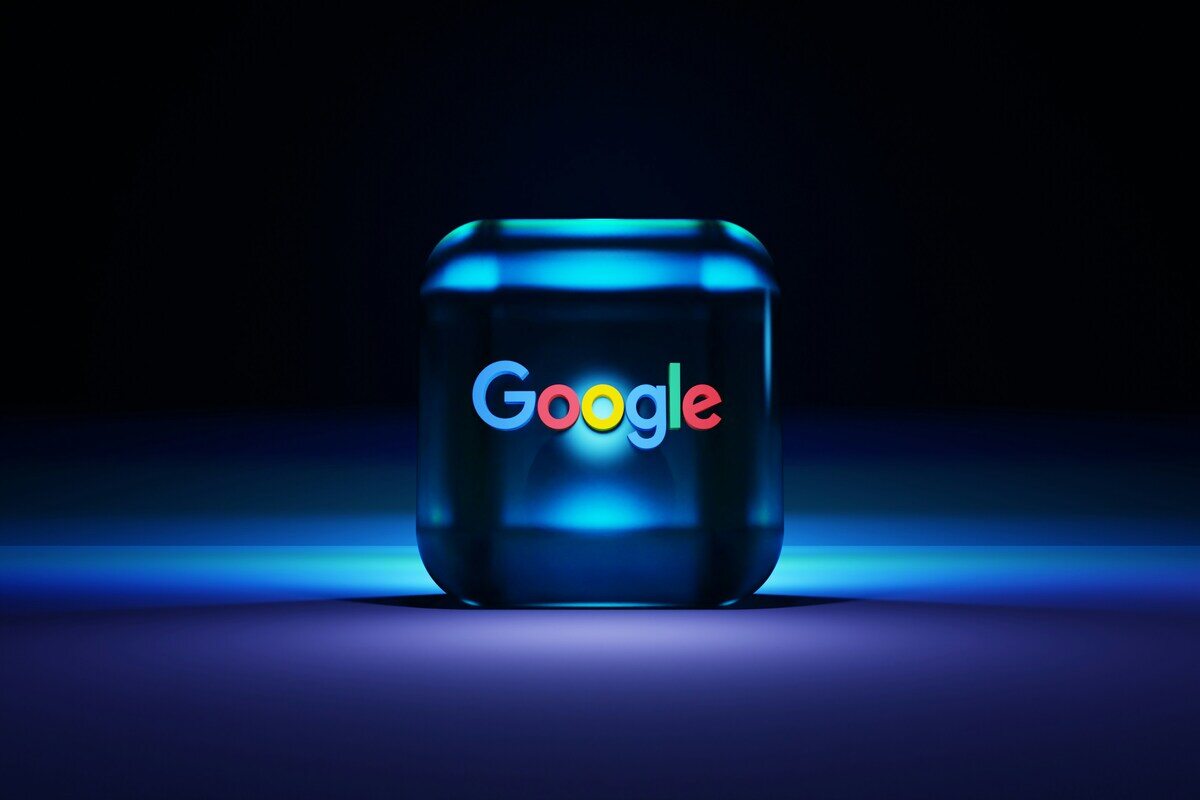 icona Google con luce blu